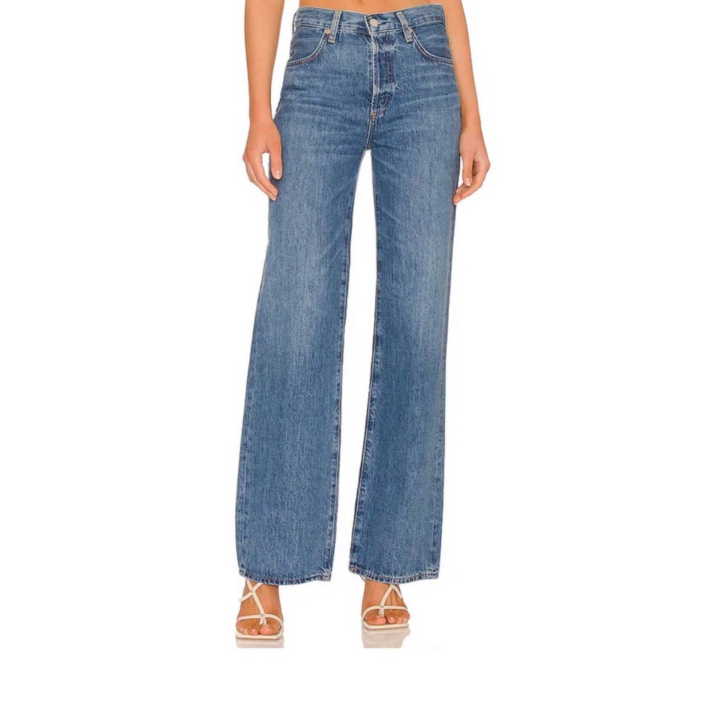 NWT Citizens of Humanity Annina Trouser Denim Jeans Wide Leg 27 Blue Rose
